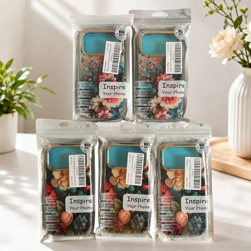 Lot 5 Floral Hybrid Protective Case Transparent TPU Bumper iPhone 17 Max Pro